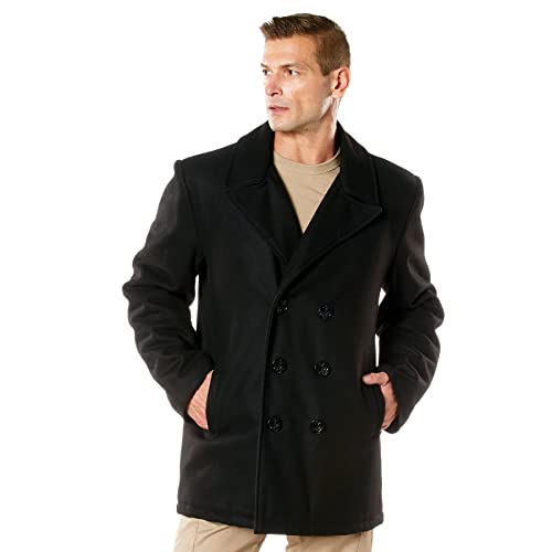 Amazon.com: Rothco 21859 Naval Heritage Pea Coat Color : Black
